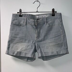 GAP Navy Striped Jean Shorts